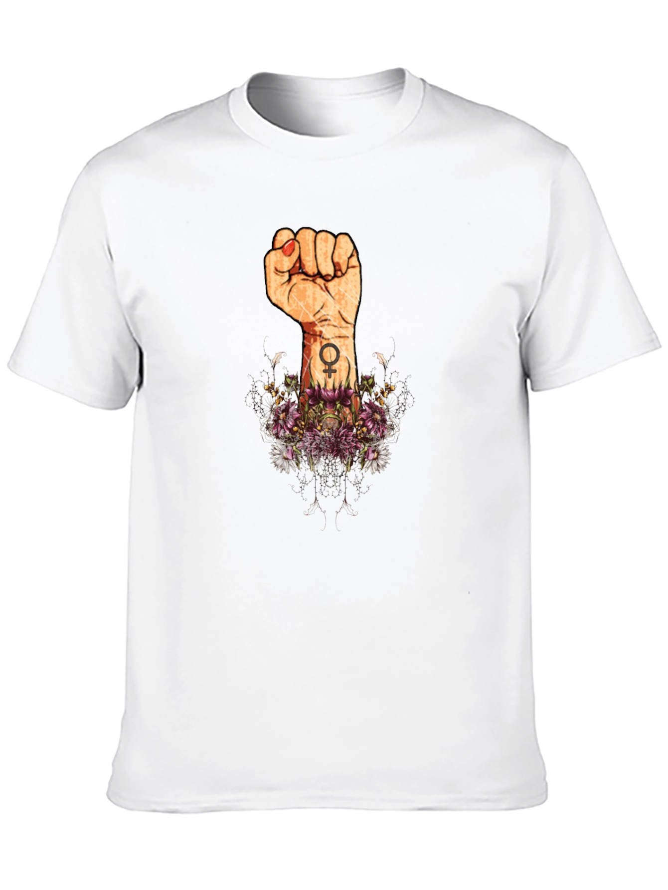 Empowered Womens Fist Graphic Tee - Black