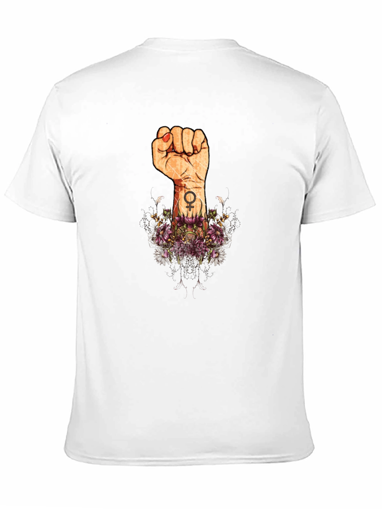 Empowered Womens Fist Graphic Tee - Black