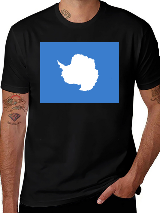Antarctica Map Graphic Tee - Soft Cotton Crew Neck