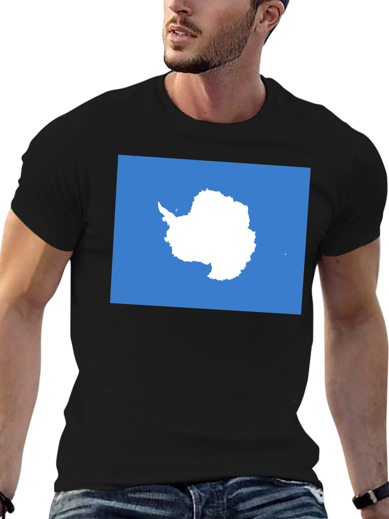 Antarctica Map Graphic Tee - Soft Cotton Crew Neck