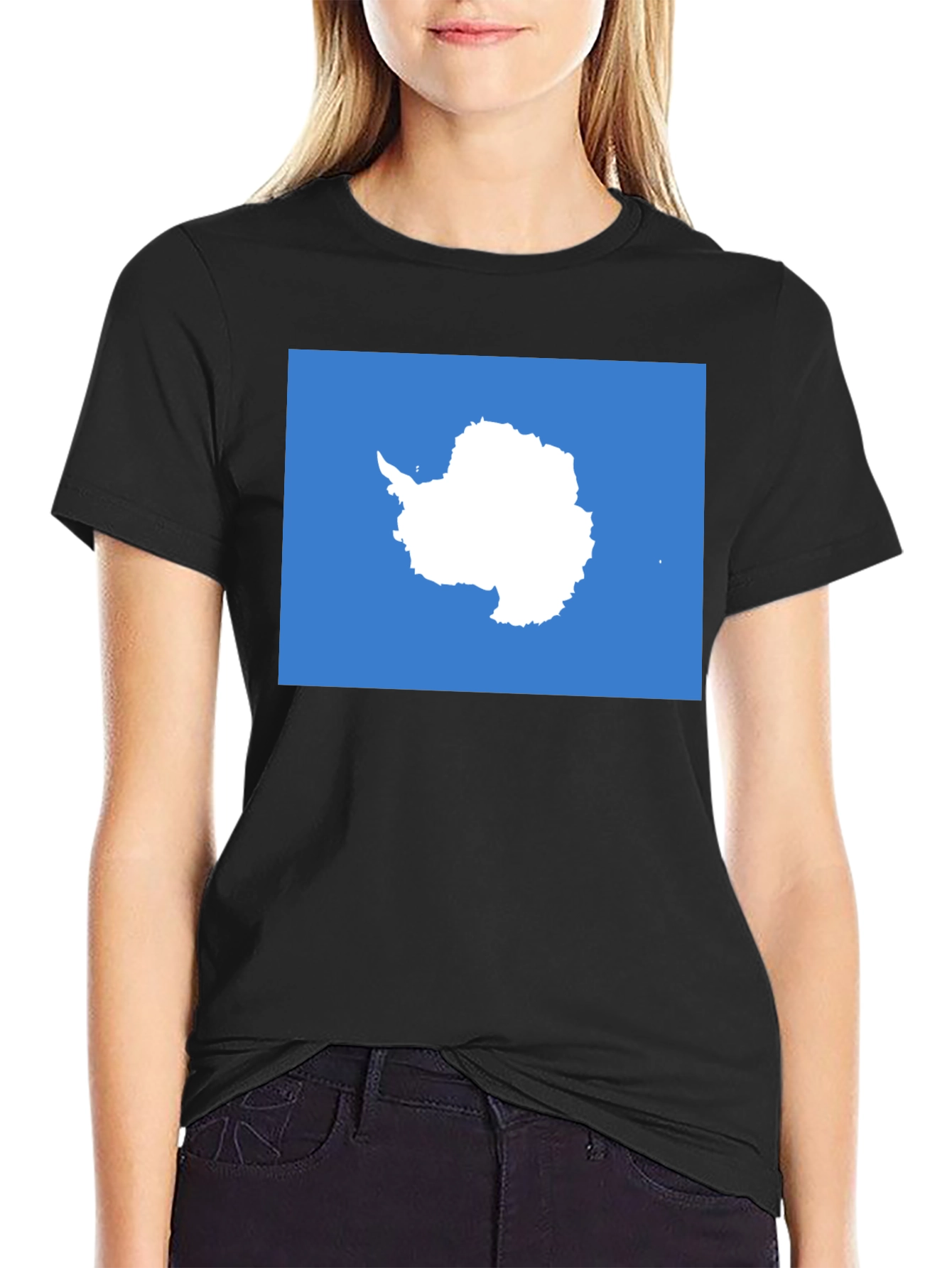 Antarctica Map Graphic Tee - Soft Cotton Crew Neck