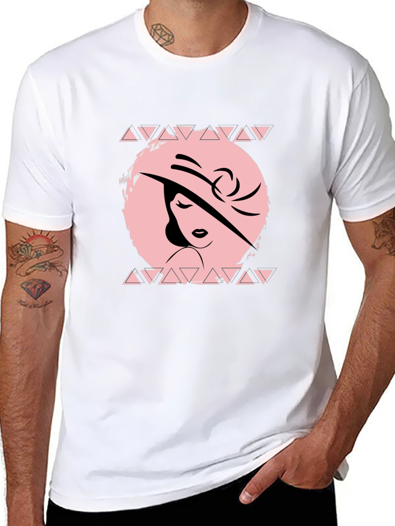 Elegant Woman Graphic T-Shirt - Black