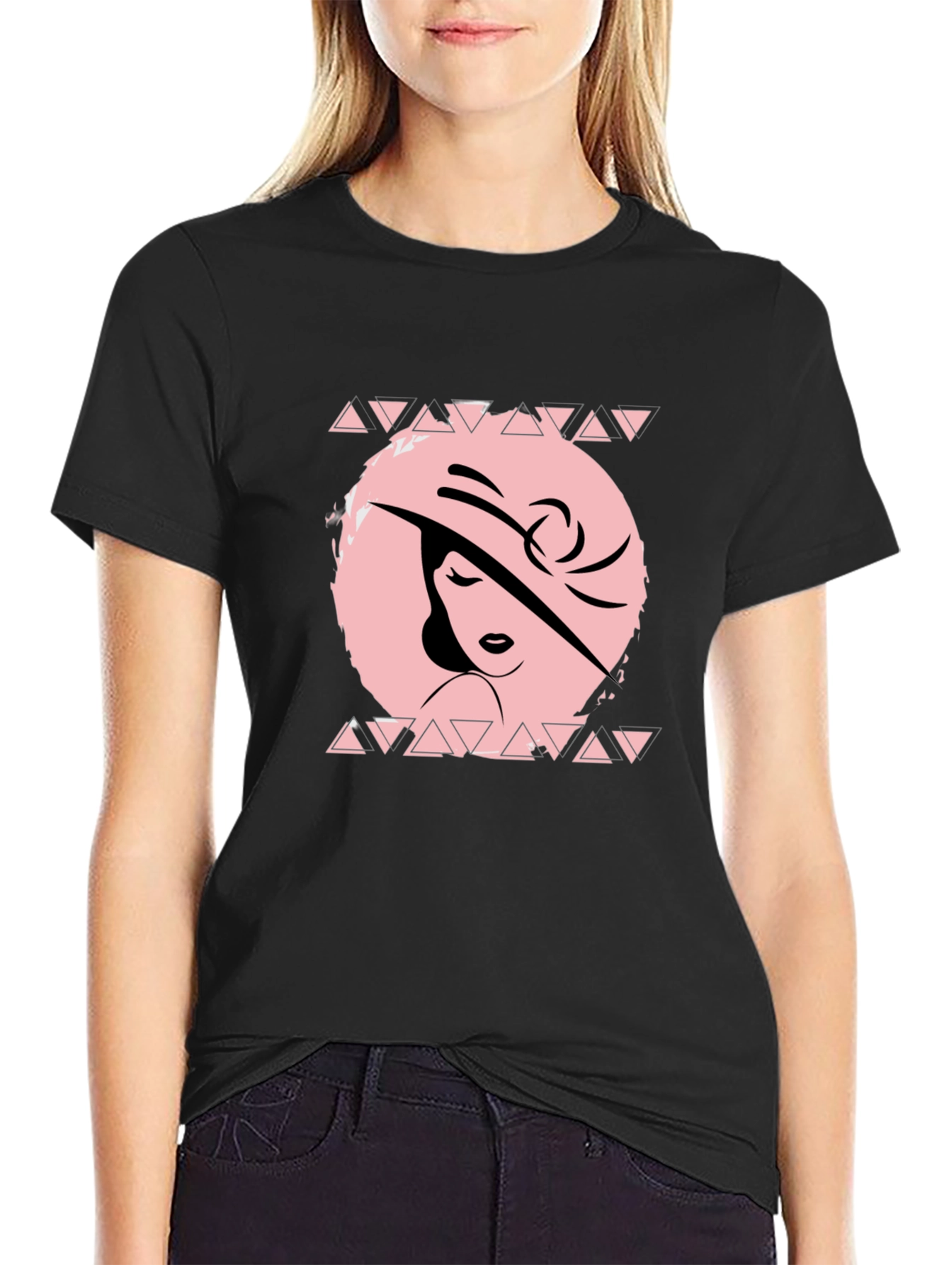 Elegant Woman Graphic T-Shirt - Black