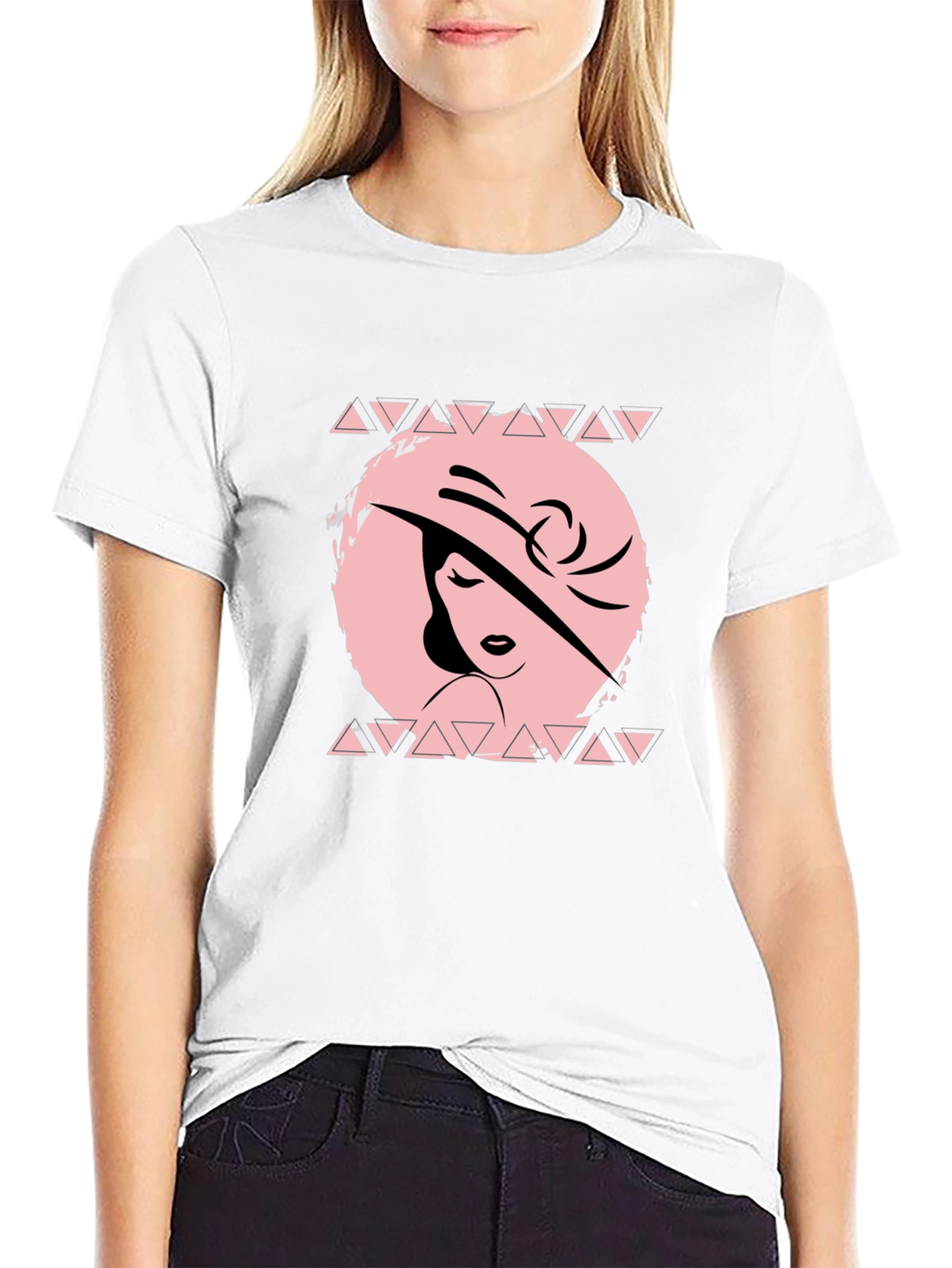 Elegant Woman Graphic T-Shirt - Black