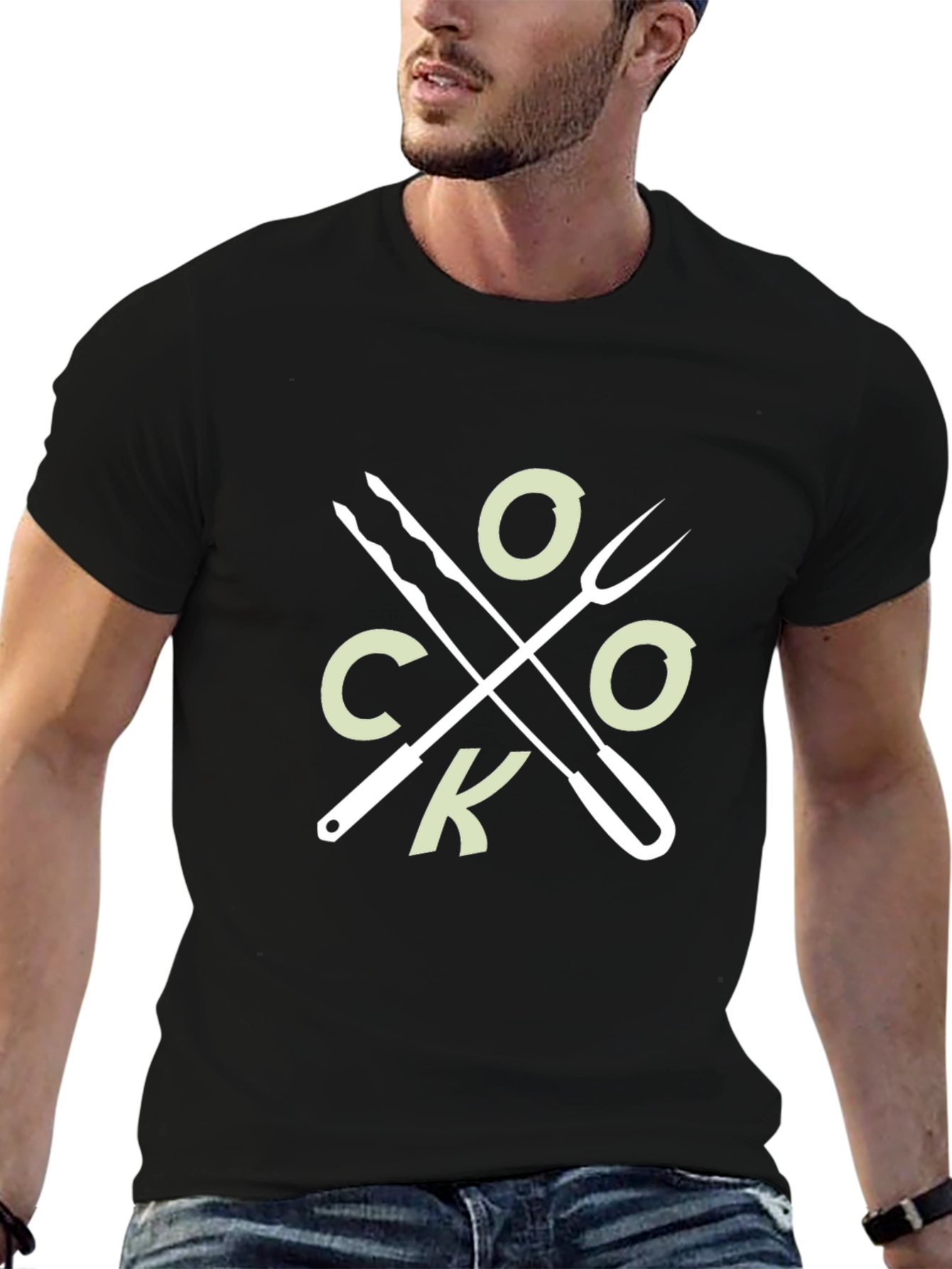 Cool COOK BBQ T-Shirt - Grill Master Style
