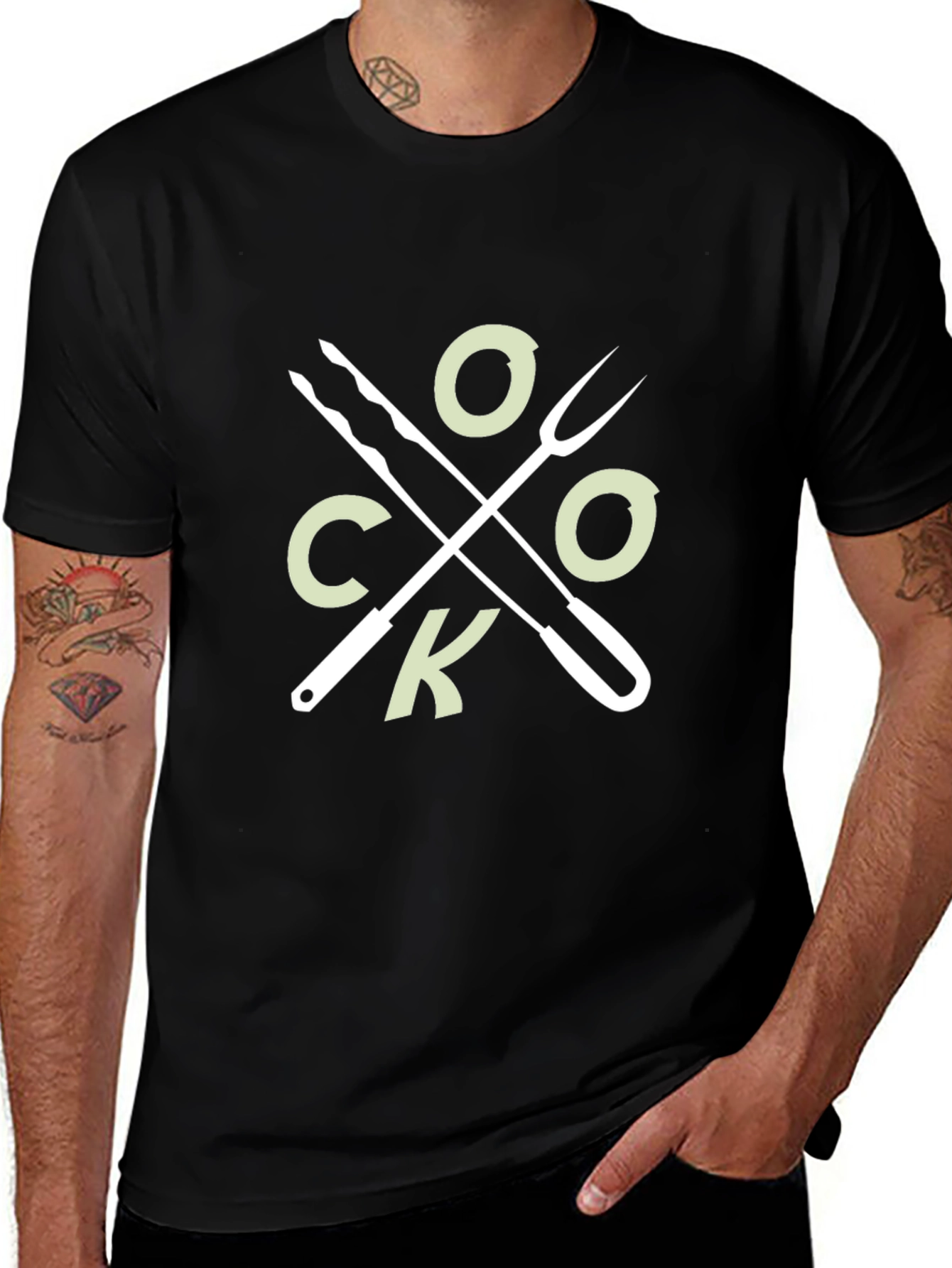 Cool COOK BBQ T-Shirt - Grill Master Style