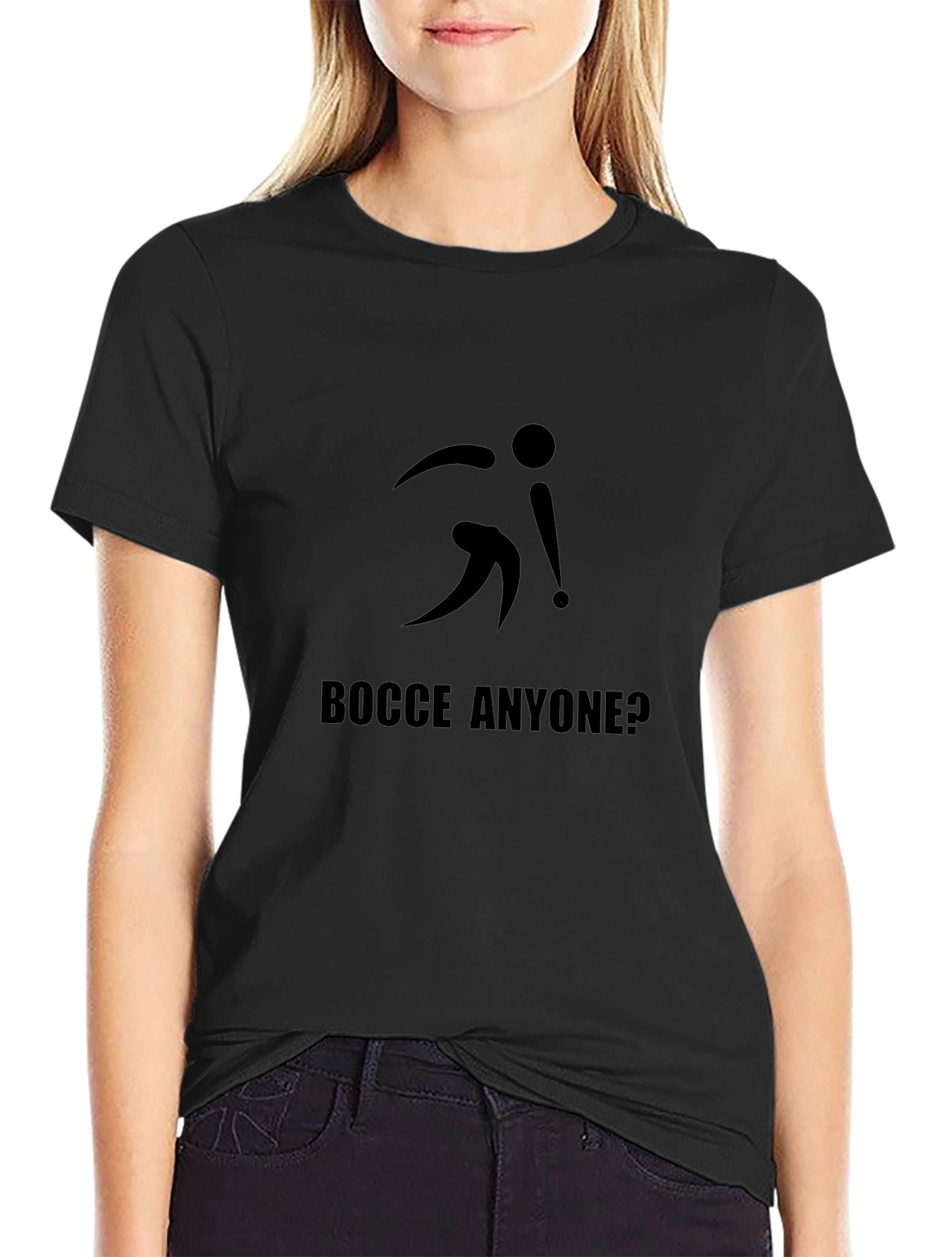 Bocce Anyone? Black Graphic Tee