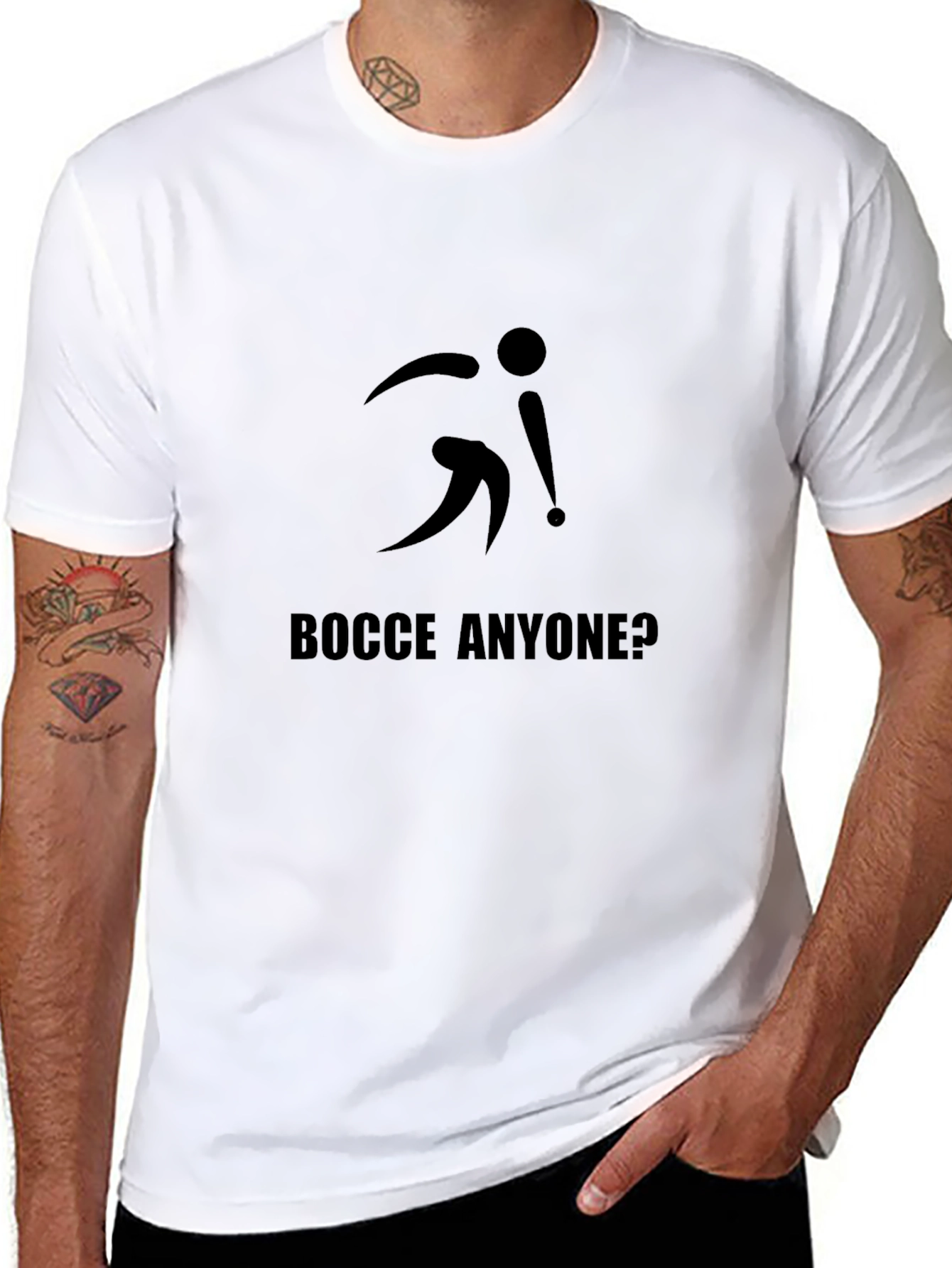 Bocce Anyone? Black Graphic Tee