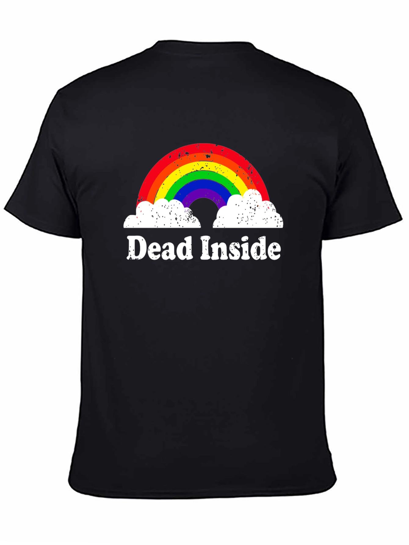 Dead Inside Rainbow T-Shirt - Unisex Black Tee