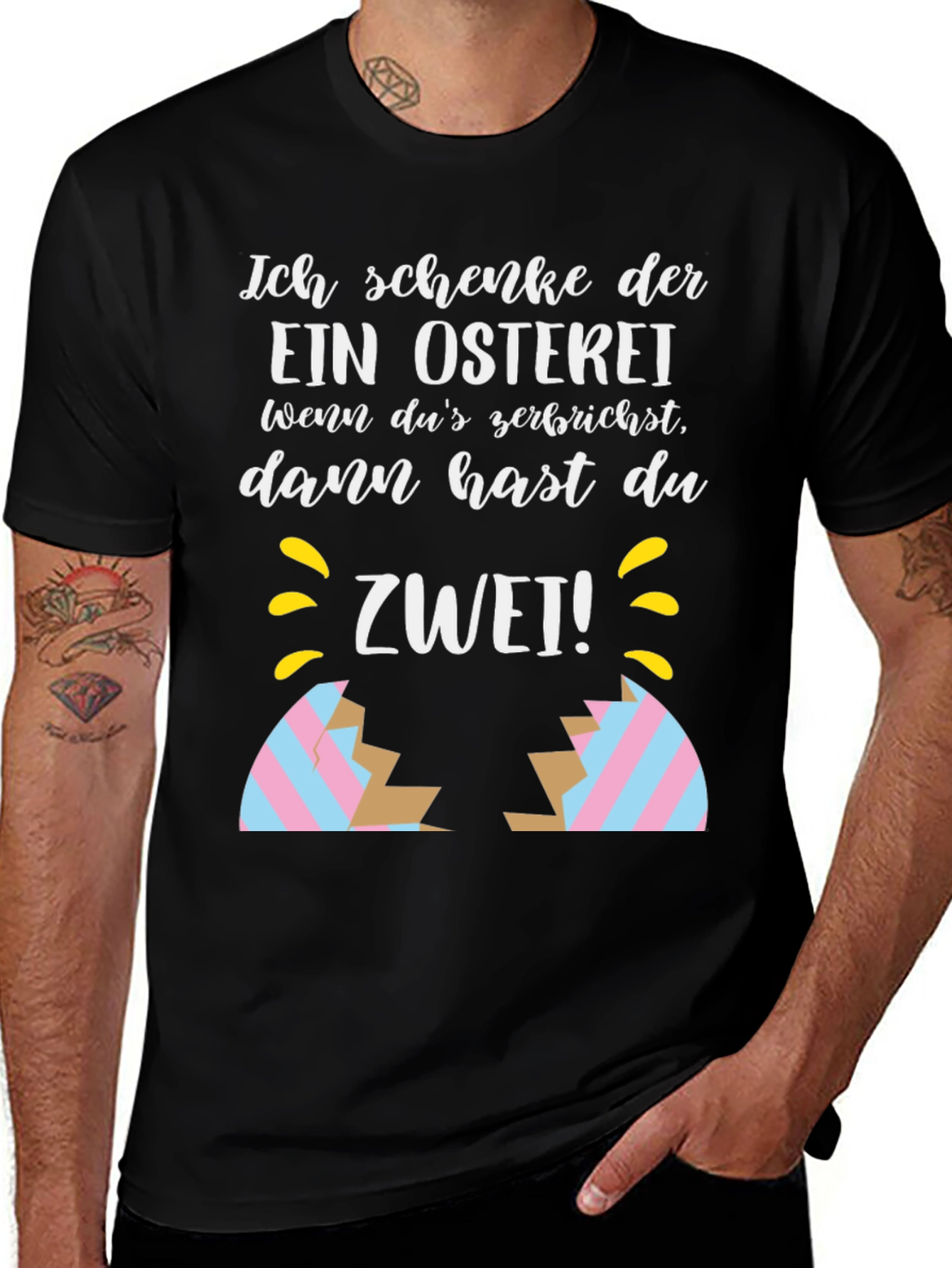 Funny Easter Egg Cracked Shirt: Ich Schenke Dir