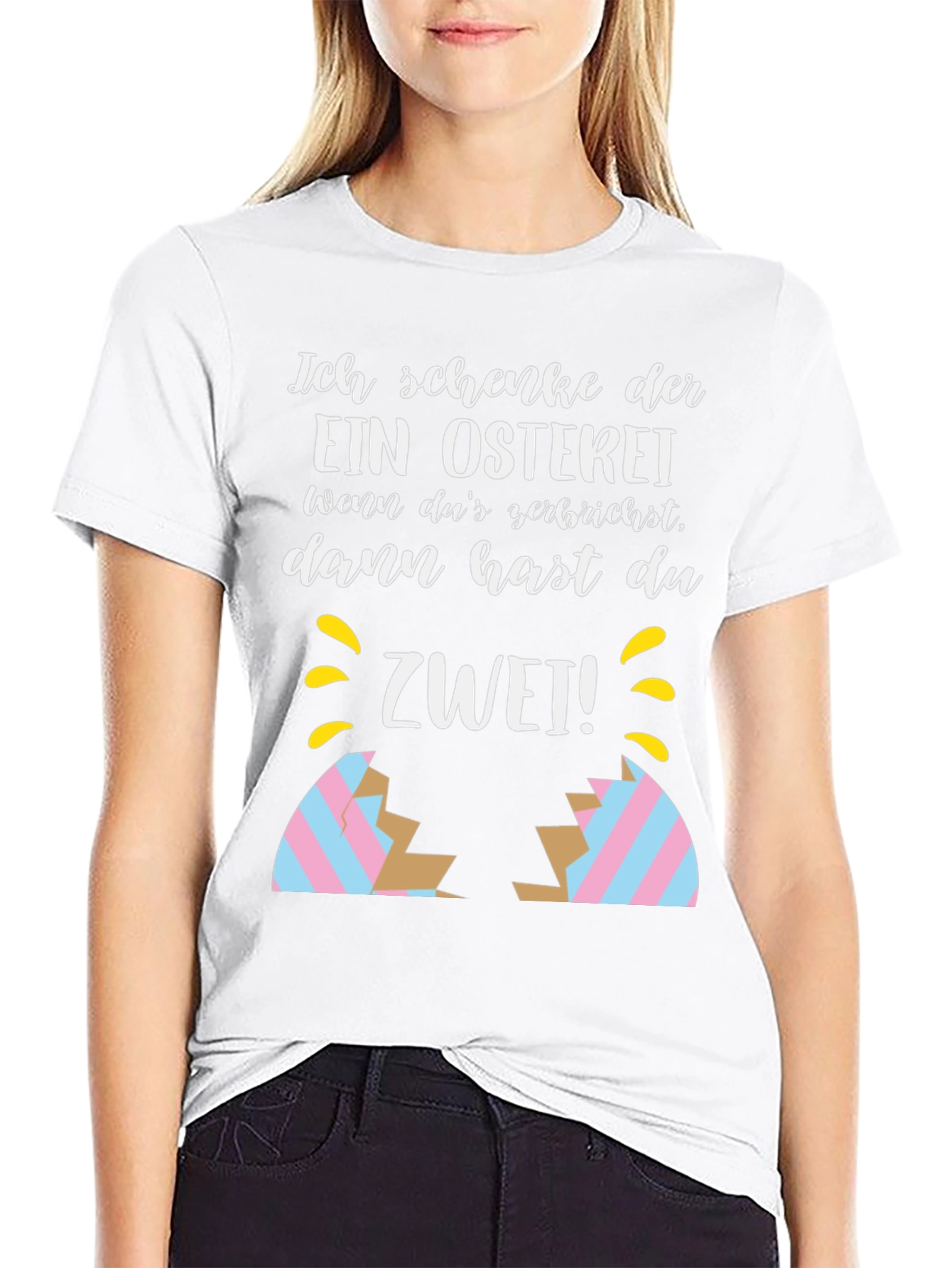 Funny Easter Egg Cracked Shirt: Ich Schenke Dir
