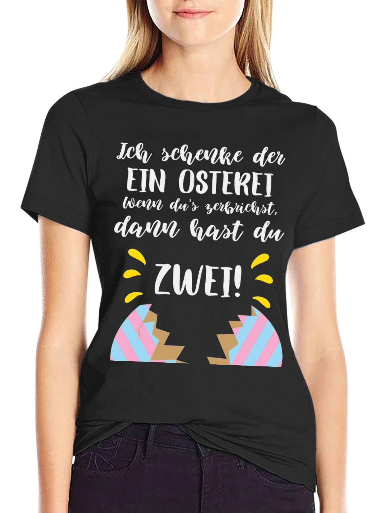 Funny Easter Egg Cracked Shirt: Ich Schenke Dir