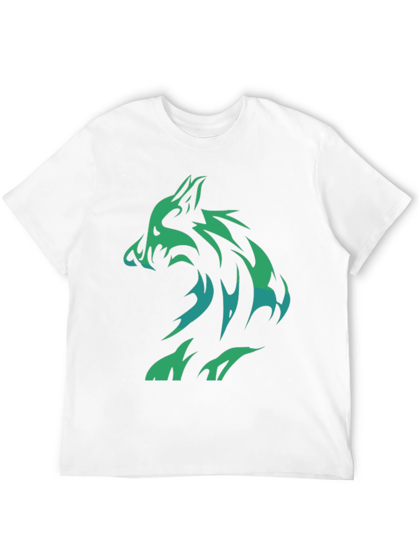 Tribal Wolf Graphic Tee - Black