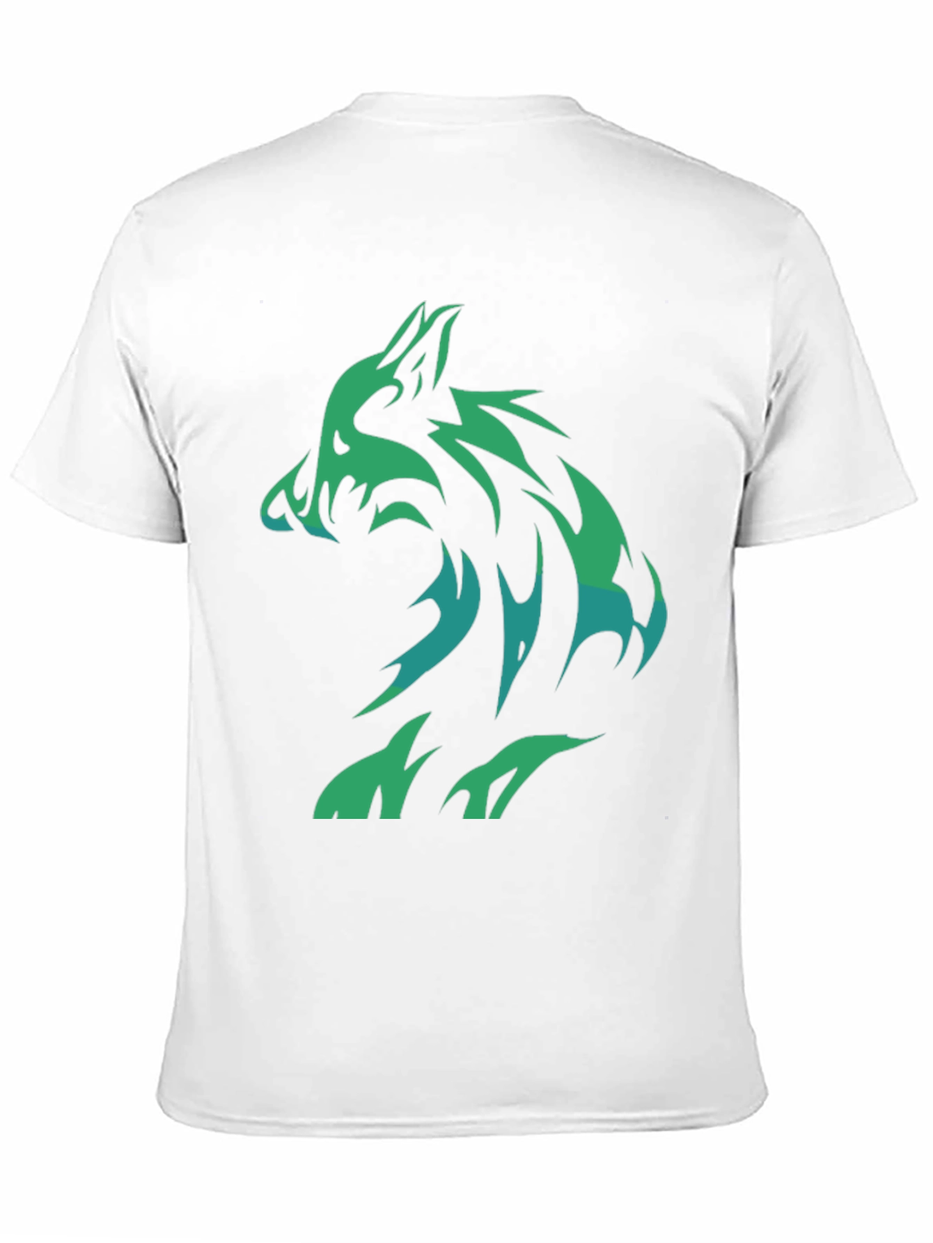 Tribal Wolf Graphic Tee - Black