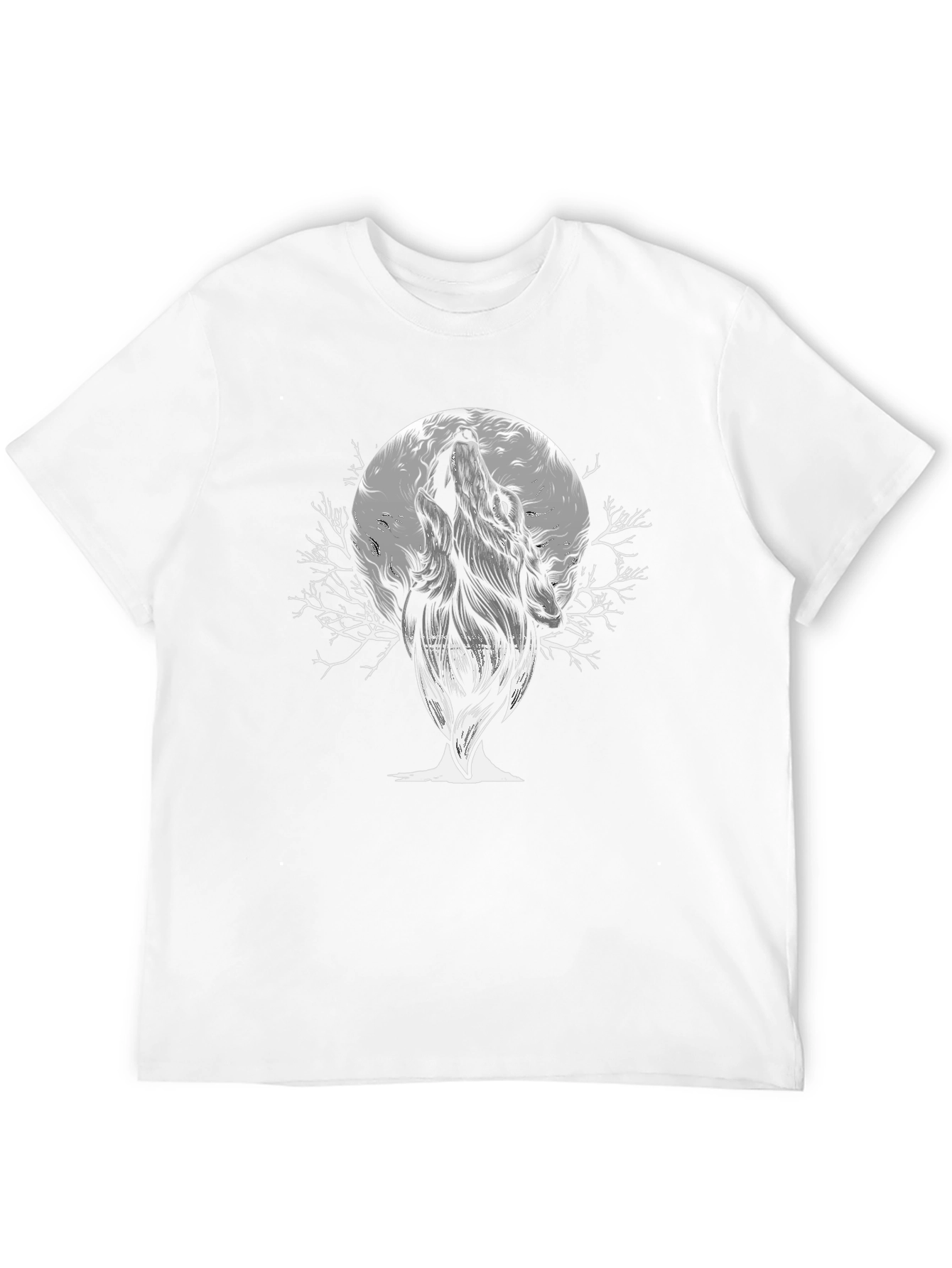 Wolf Moon Graphic Tee - Mens Black T-Shirt