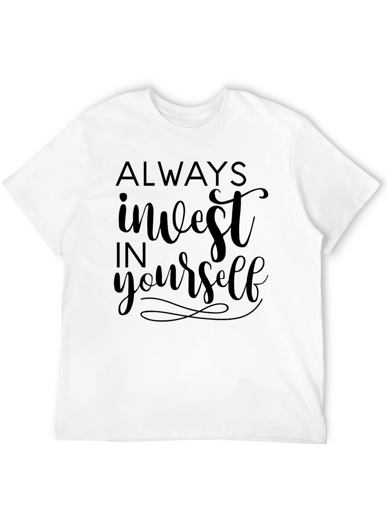 Invest in Yourself Graphic Tee - Black