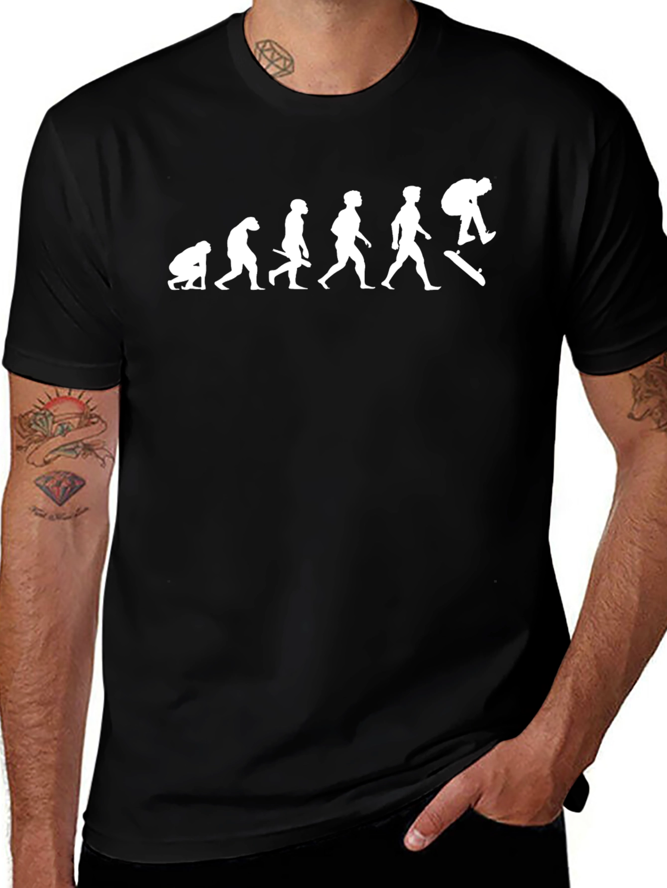 Evolution of Skateboarder T-Shirt