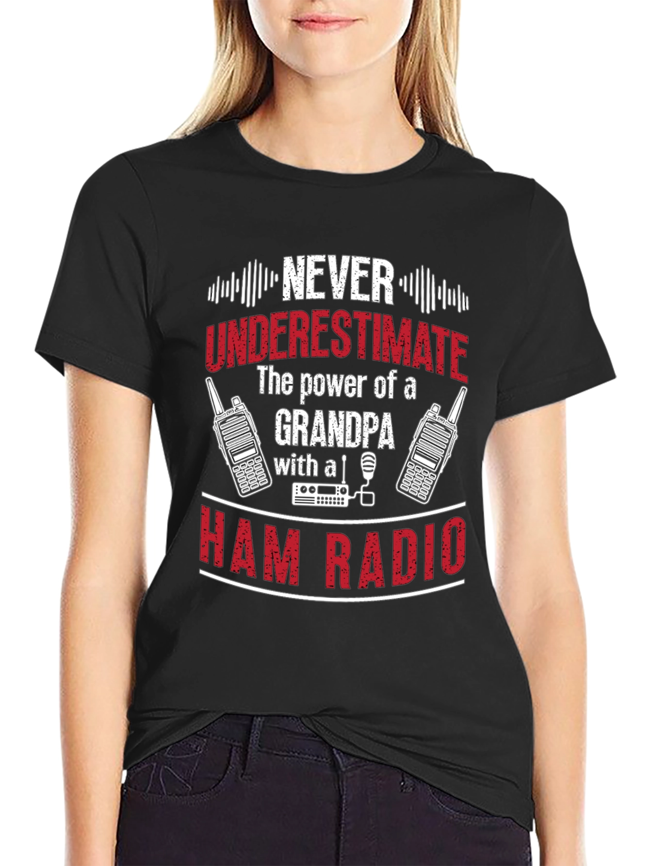 Grandpa Ham Radio T-Shirt - Never Underestimate