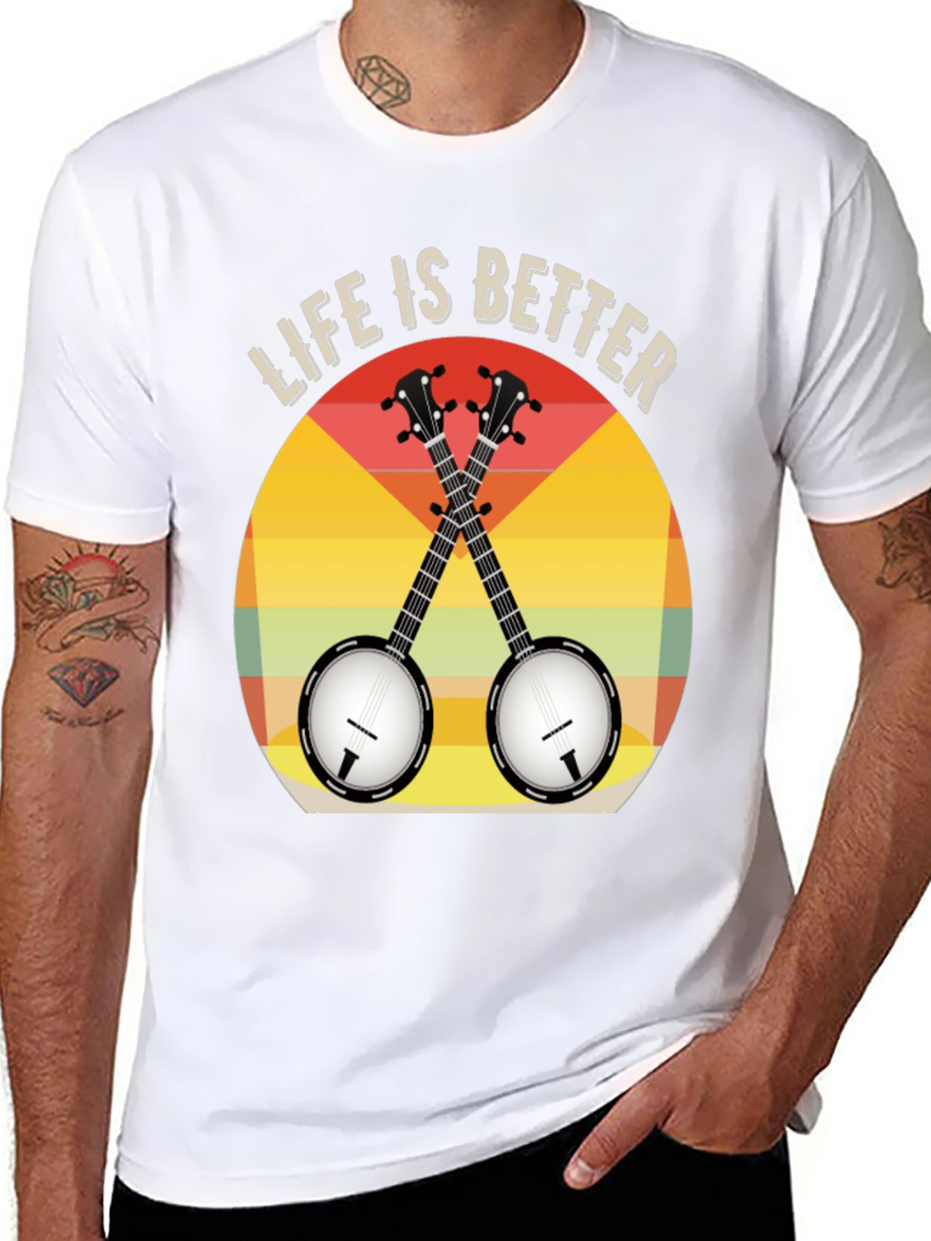 Life is Better with Banjos T-Shirt