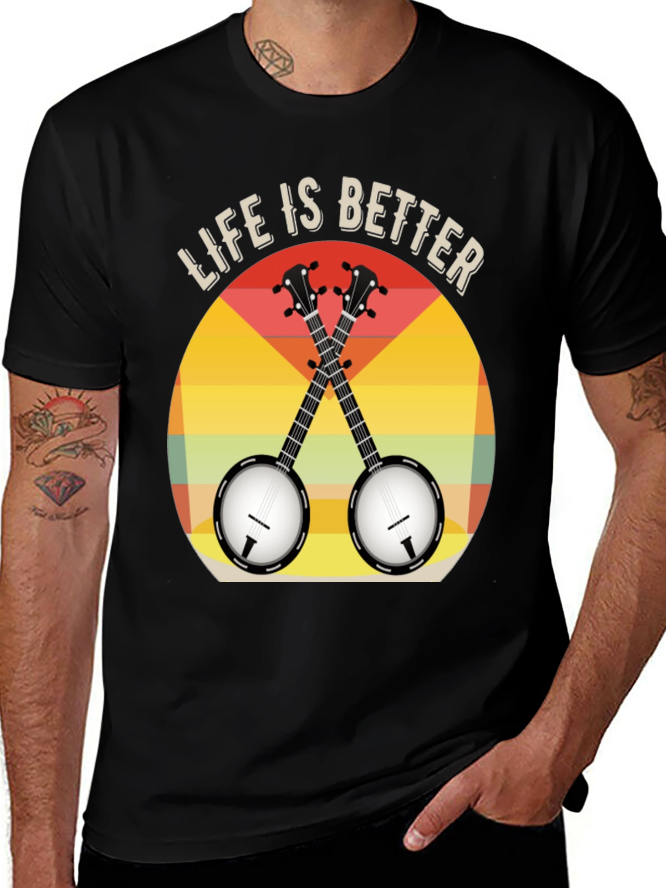 Life is Better with Banjos T-Shirt