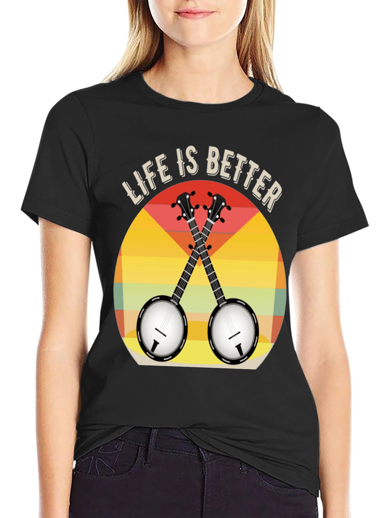 Life is Better with Banjos T-Shirt