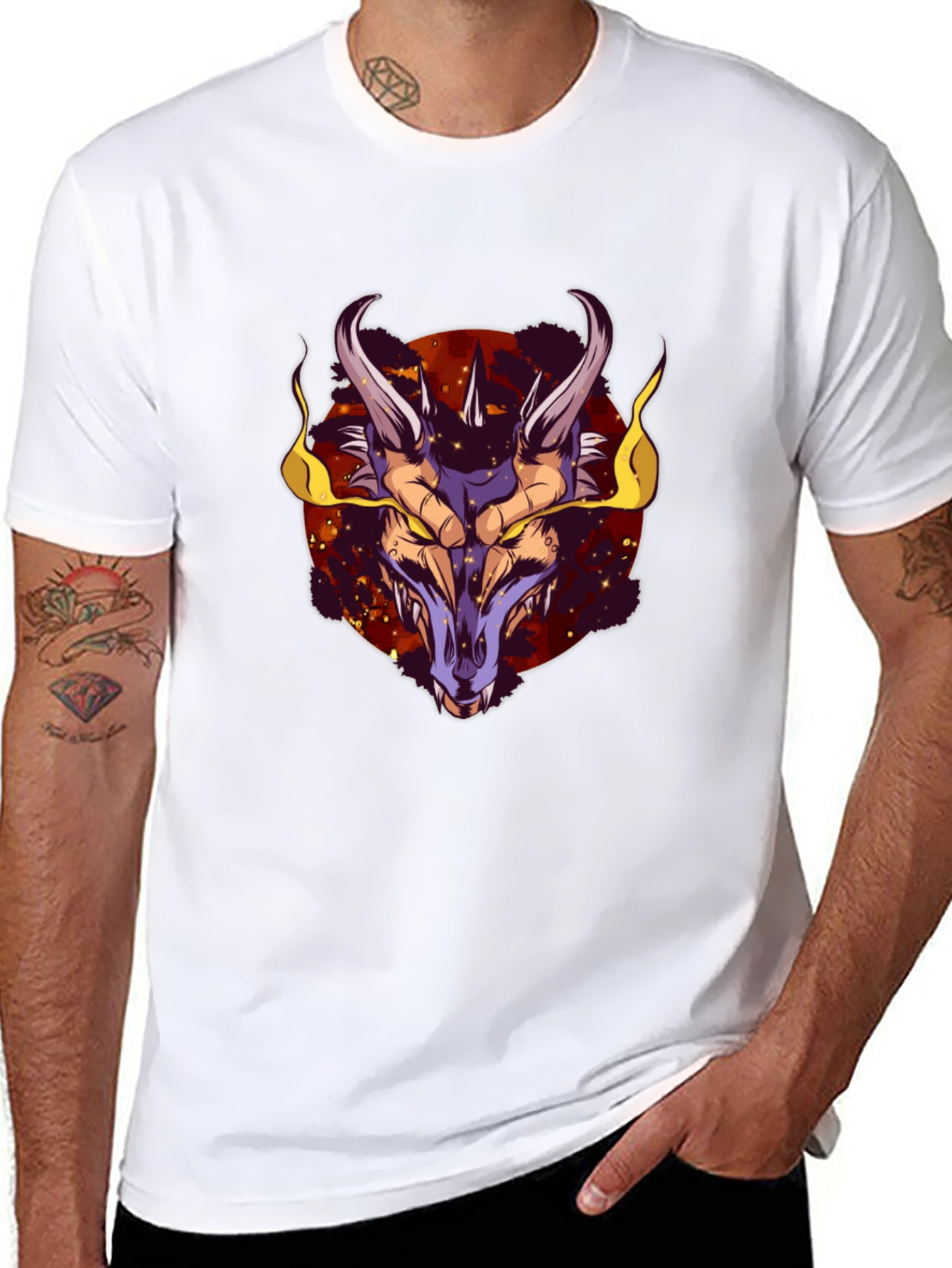 Dragon Graphic Tee - Mens Black T-Shirt