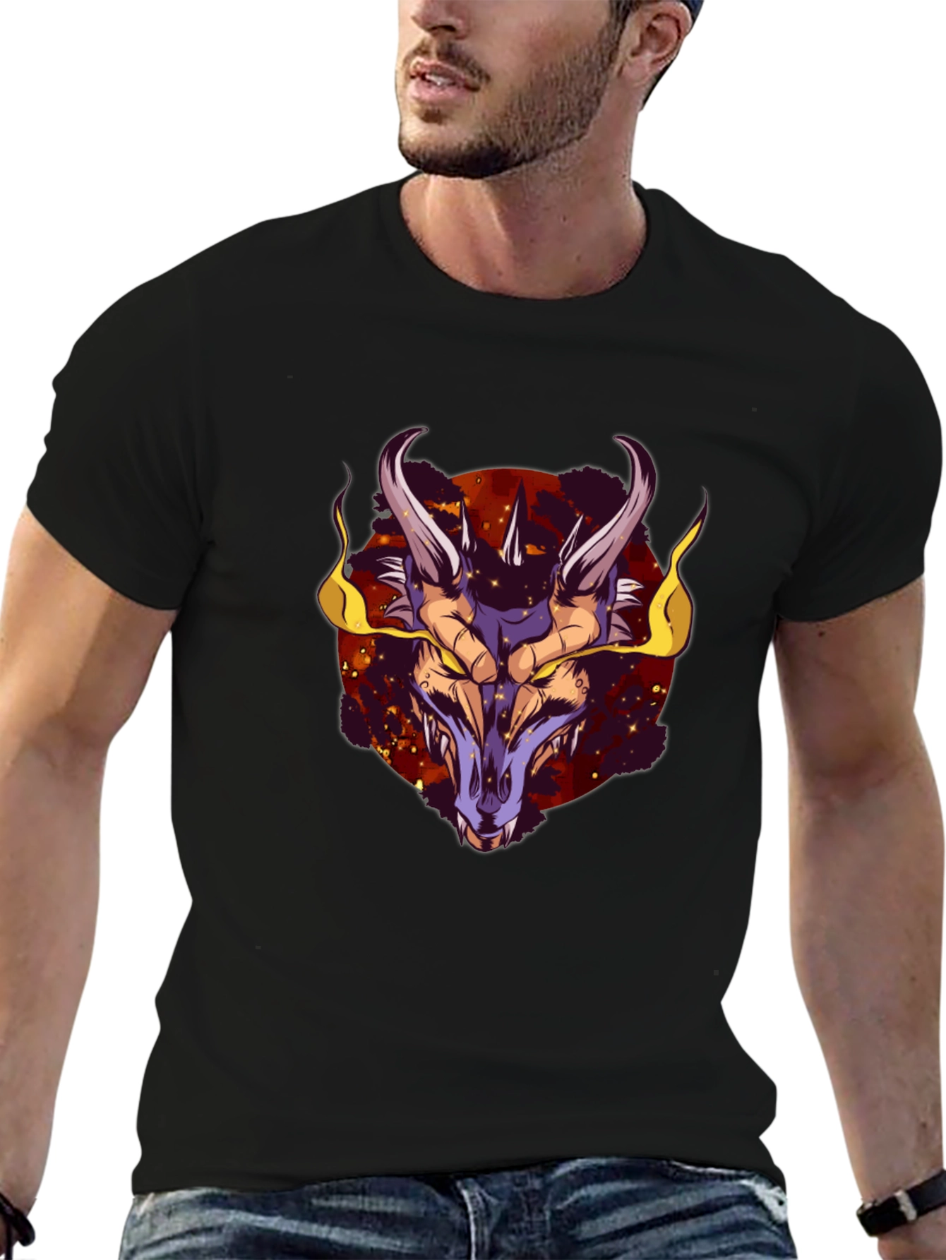 Dragon Graphic Tee - Mens Black T-Shirt