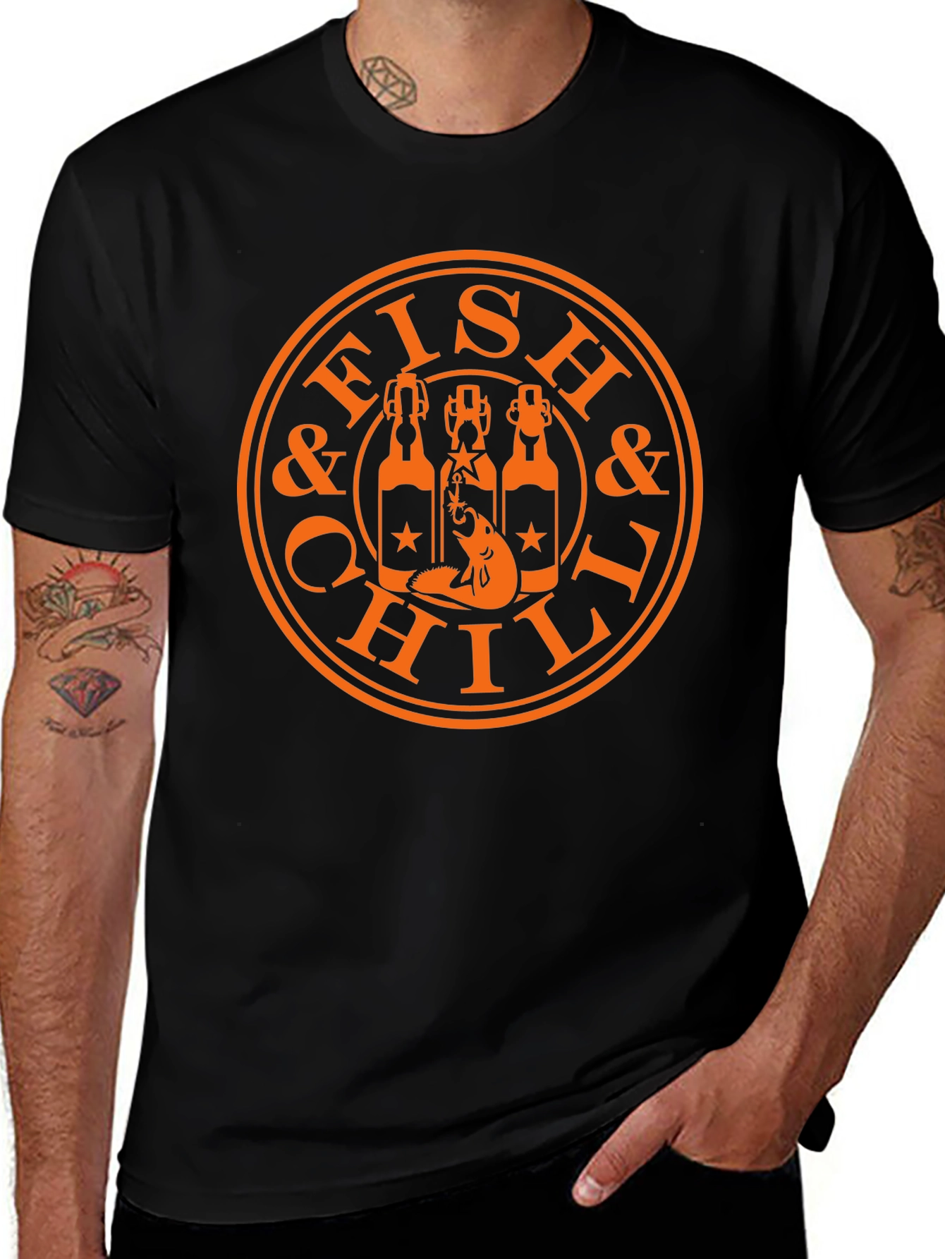 Fish & Chill Graphic Tee - Relaxed Style
