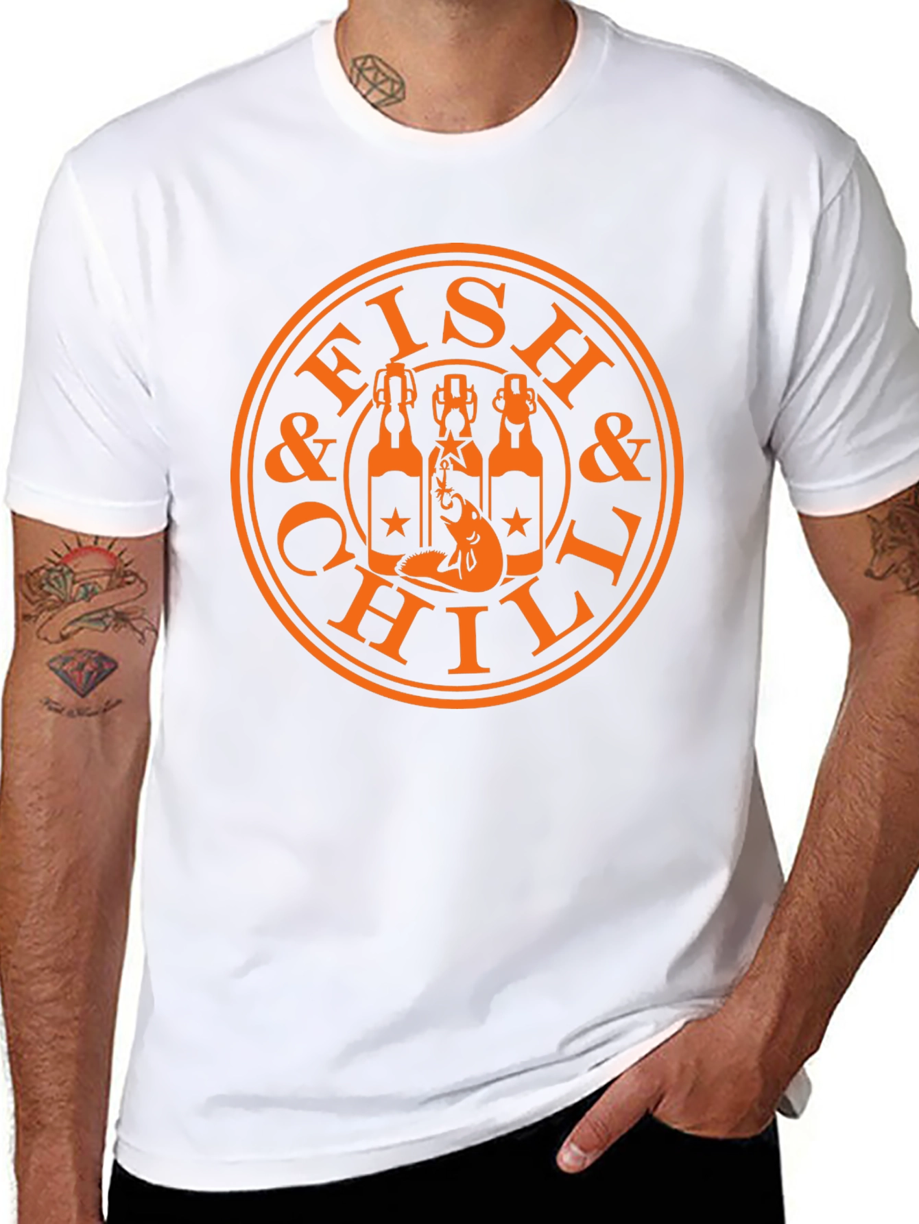 Fish & Chill Graphic Tee - Relaxed Style