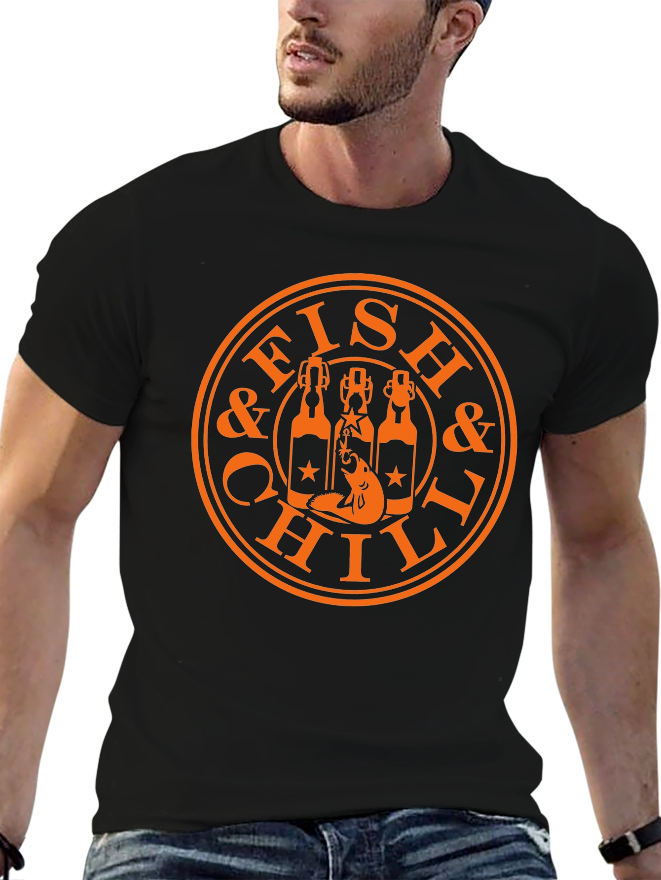 Fish & Chill Graphic Tee - Relaxed Style