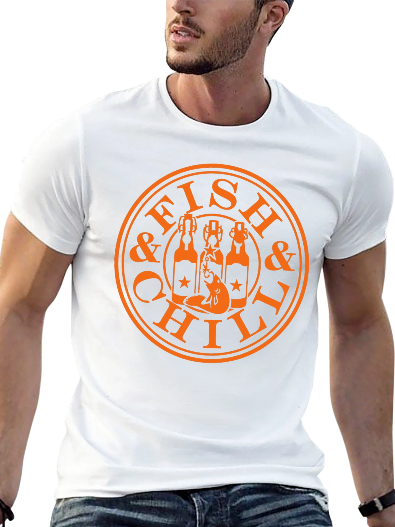 Fish & Chill Graphic Tee - Relaxed Style