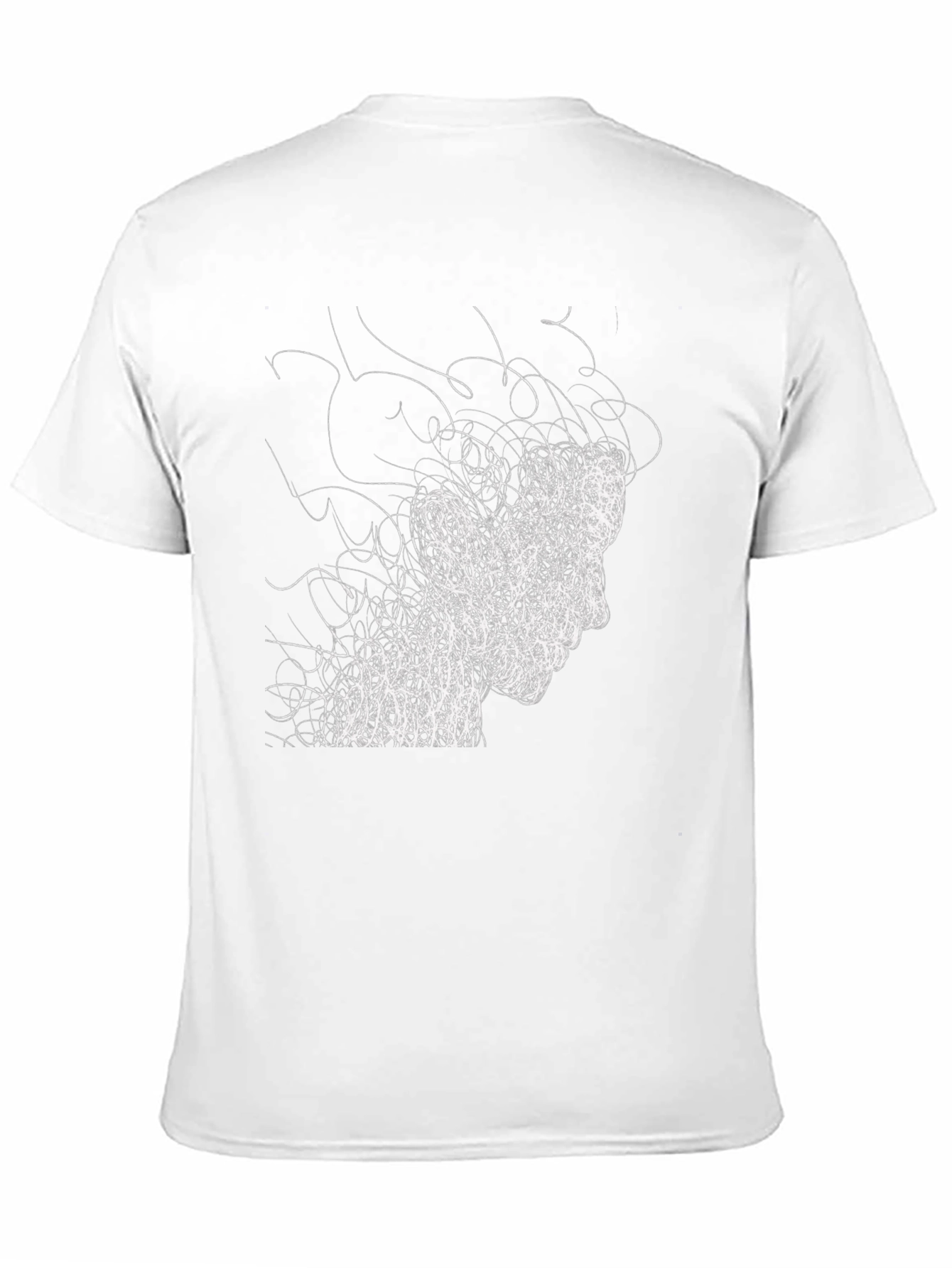 Abstract Scribble Face Tee - Modern Graphic T-Shirt
