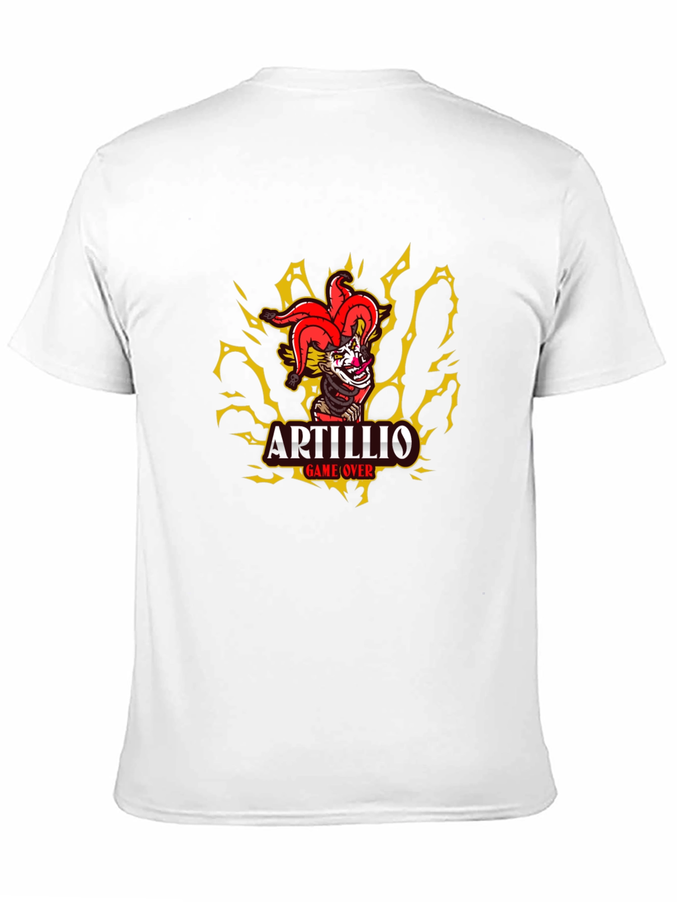 Artillio Game Over Clown Graphic Black T-Shirt
