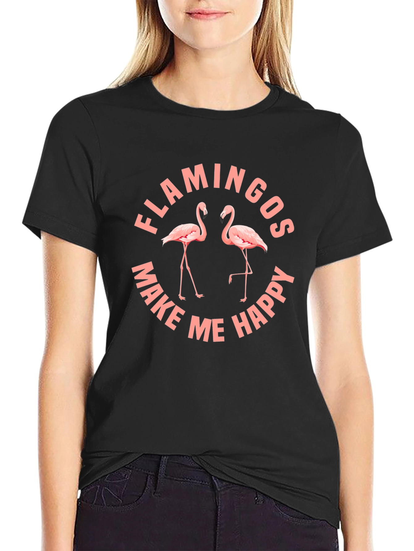 Flamingos Make Me Happy T-Shirt
