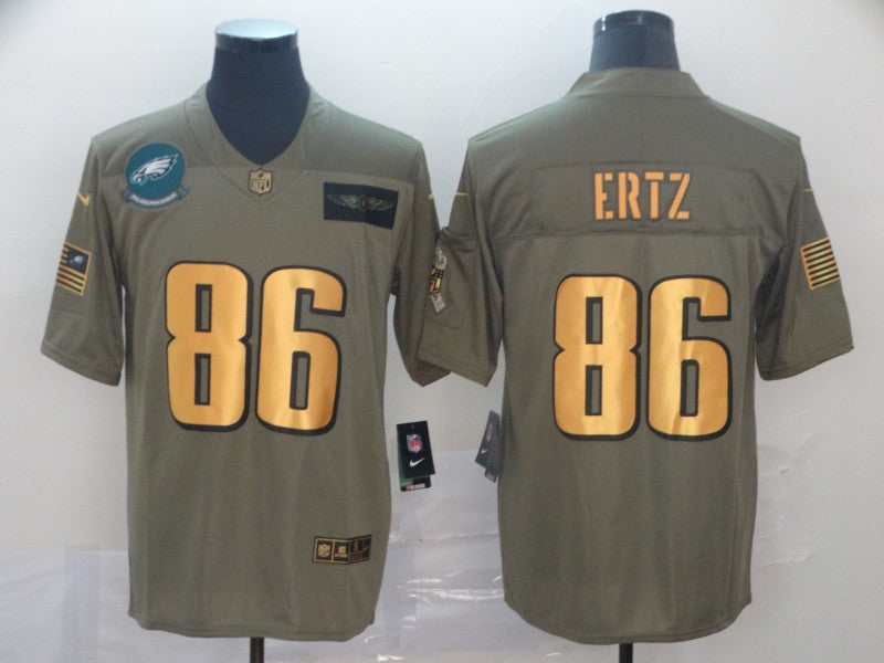 Men's Philadelphia Eagles Zach Ertz #86 Brown Game Player Jerseys
