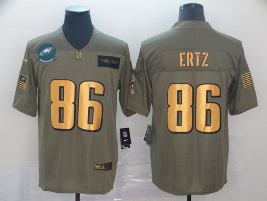 Men's Philadelphia Eagles Zach Ertz #86 Brown Game Player Jerseys