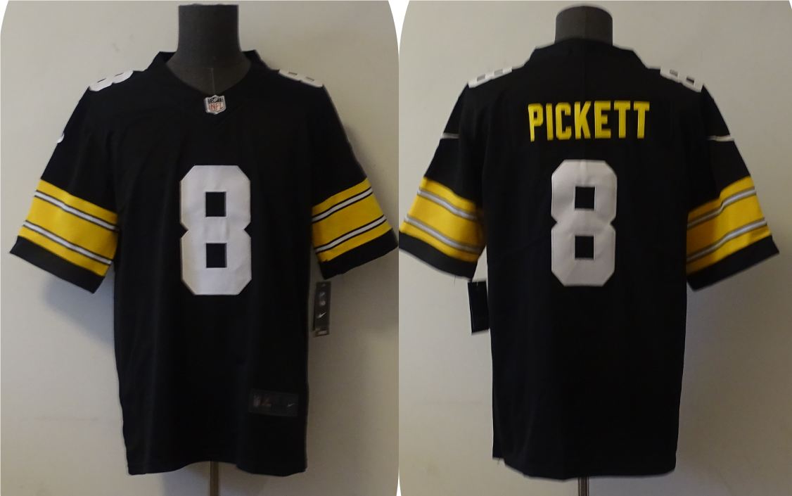 Men's Pittsburgh Steelers Kenny Pickett #8 Black Player Game Jerseys
