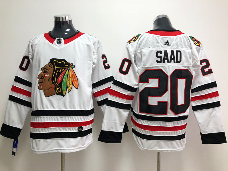 Men's Chicago Blackhawks Brandon Saad #20 White Breakaway Player Jerseys