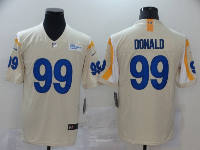 Men's Los Angeles Rams Aaron Donald #99 Beige Vapor Limited Jerseys