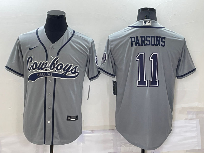 Men's Dallas Cowboys Micah Parsons #11 Gray Game Jerseys Joint Edition