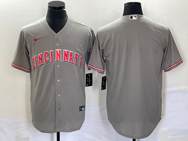 Men's Cincinnati Reds Gray Replica Blank Jerseys