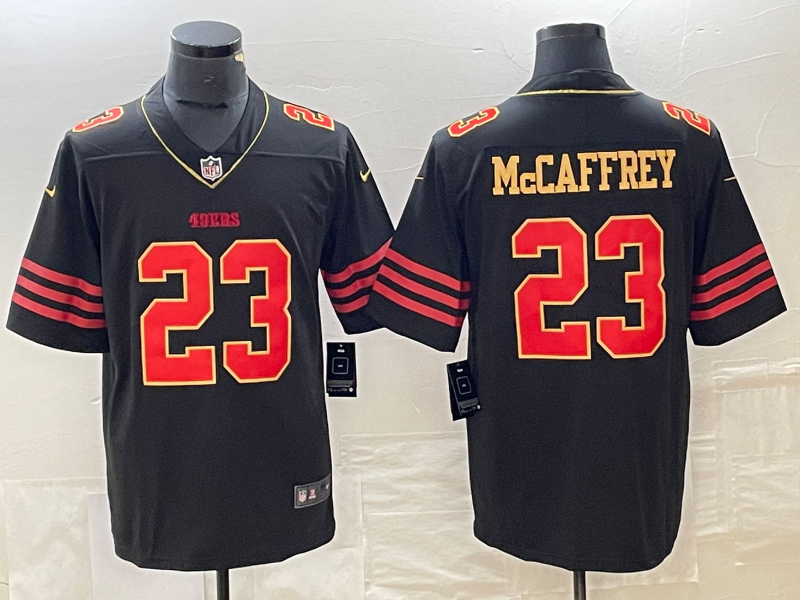 Men's San Francisco 49ers Christian McCaffrey #23 Black Player Jerseys