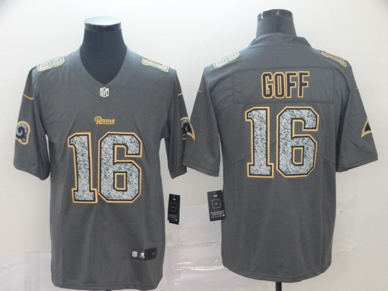 Men's Los Angeles Rams Jared Goff #16 Gray Game Jerseys