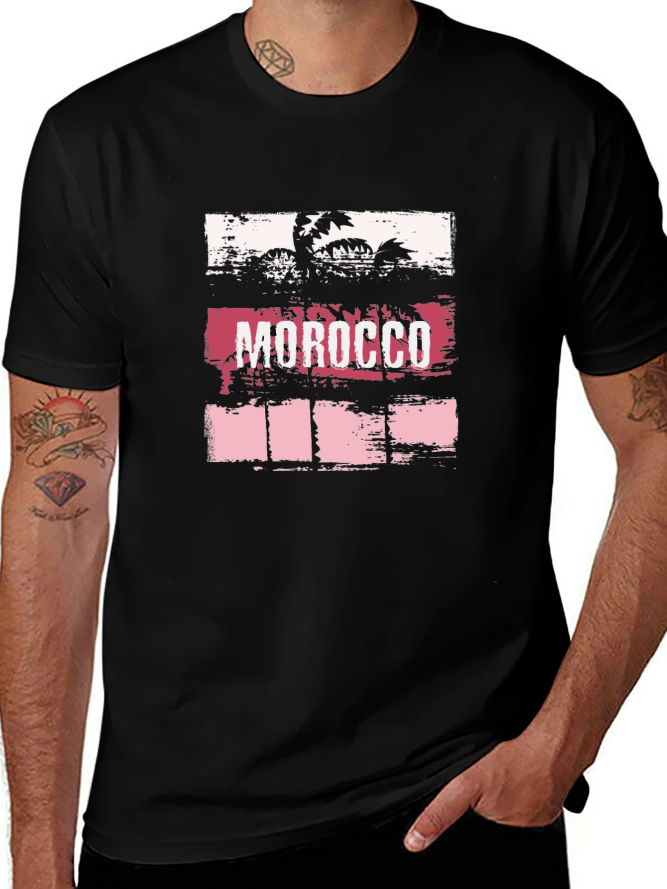 Morocco Palm Tree Graphic T-Shirt
