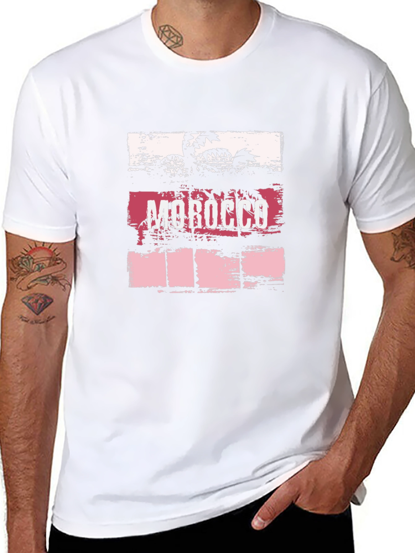 Morocco Palm Tree Graphic T-Shirt