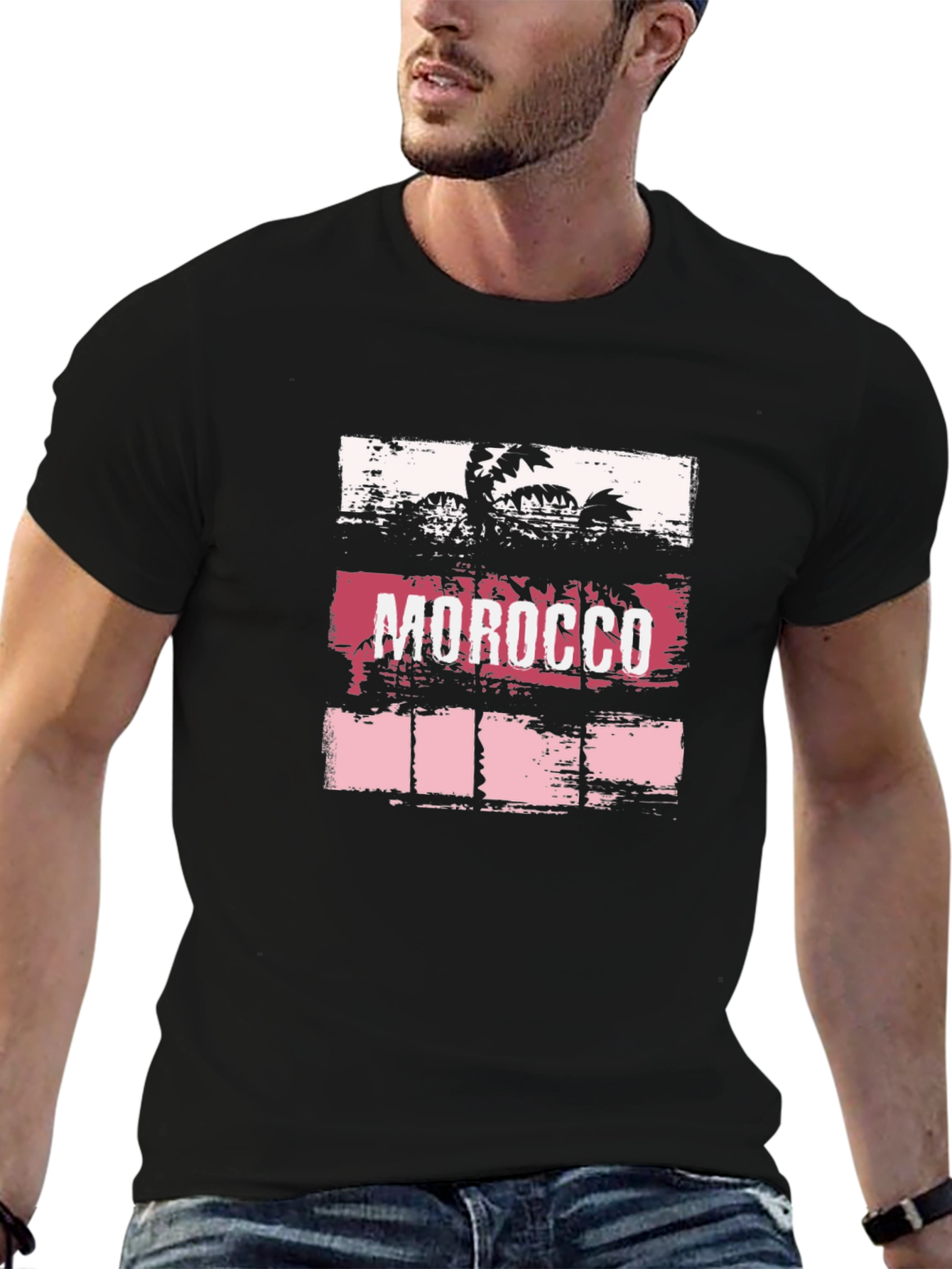 Morocco Palm Tree Graphic T-Shirt