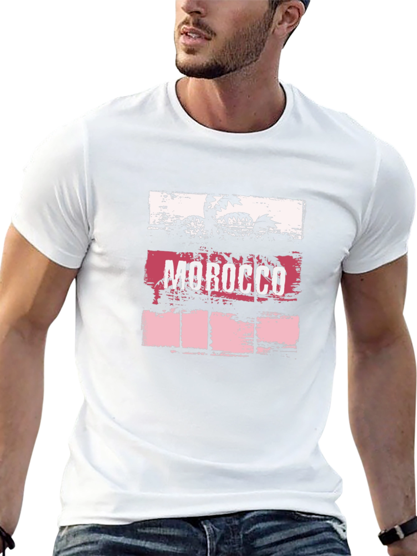 Morocco Palm Tree Graphic T-Shirt