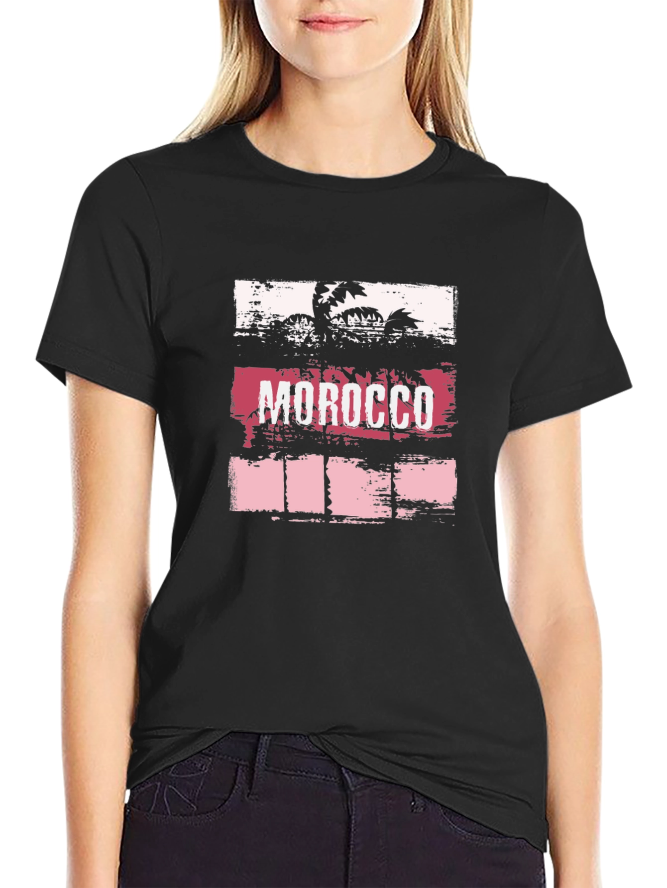Morocco Palm Tree Graphic T-Shirt
