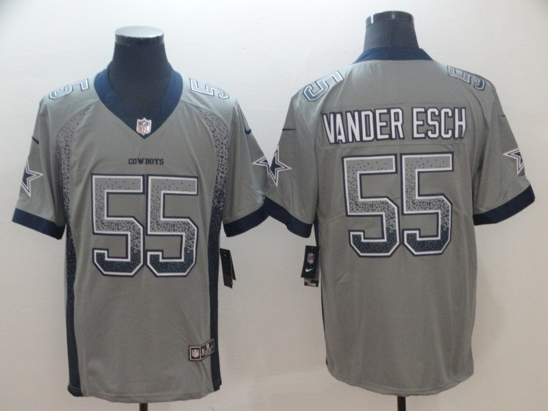 Men's Dallas Cowboys Leighton Vander Esch #55 Gray Game Player Jerseys
