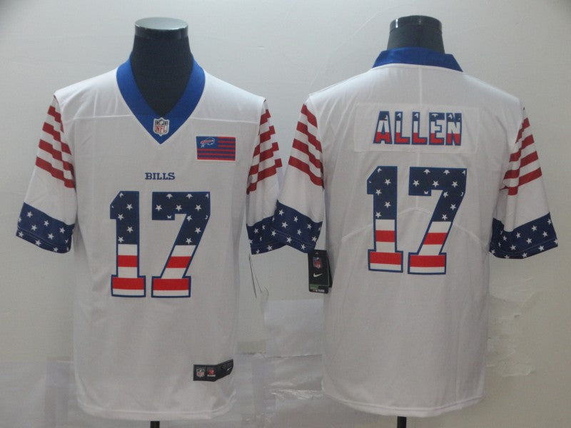 Men's Buffalo Bills Josh Allen #17 White Alternate Game Jerseys